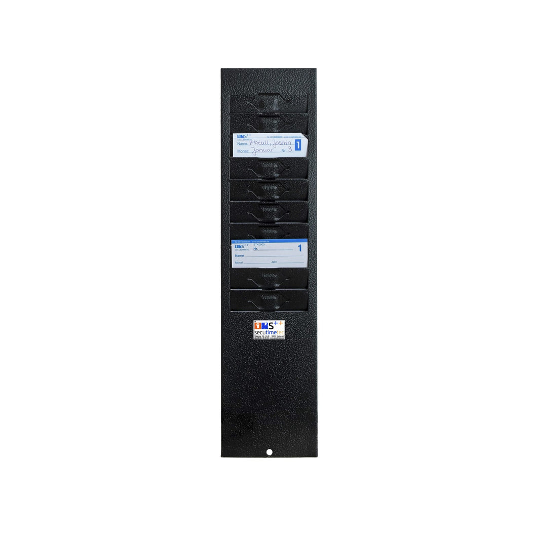 Kartenhalter Metall für 10 Stempelkarten (86 x 186 mm) Papier