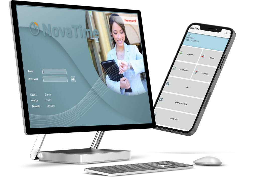 NovaTime Mobile Terminal App, Zeiterfassung